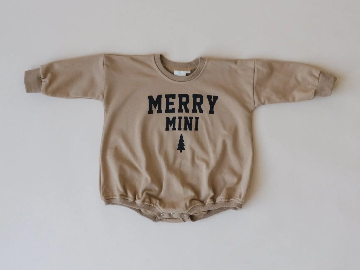 Little Joy Co. Merry Mini Christmas Sweatshirt Romper - Everetts Place Boutique - 