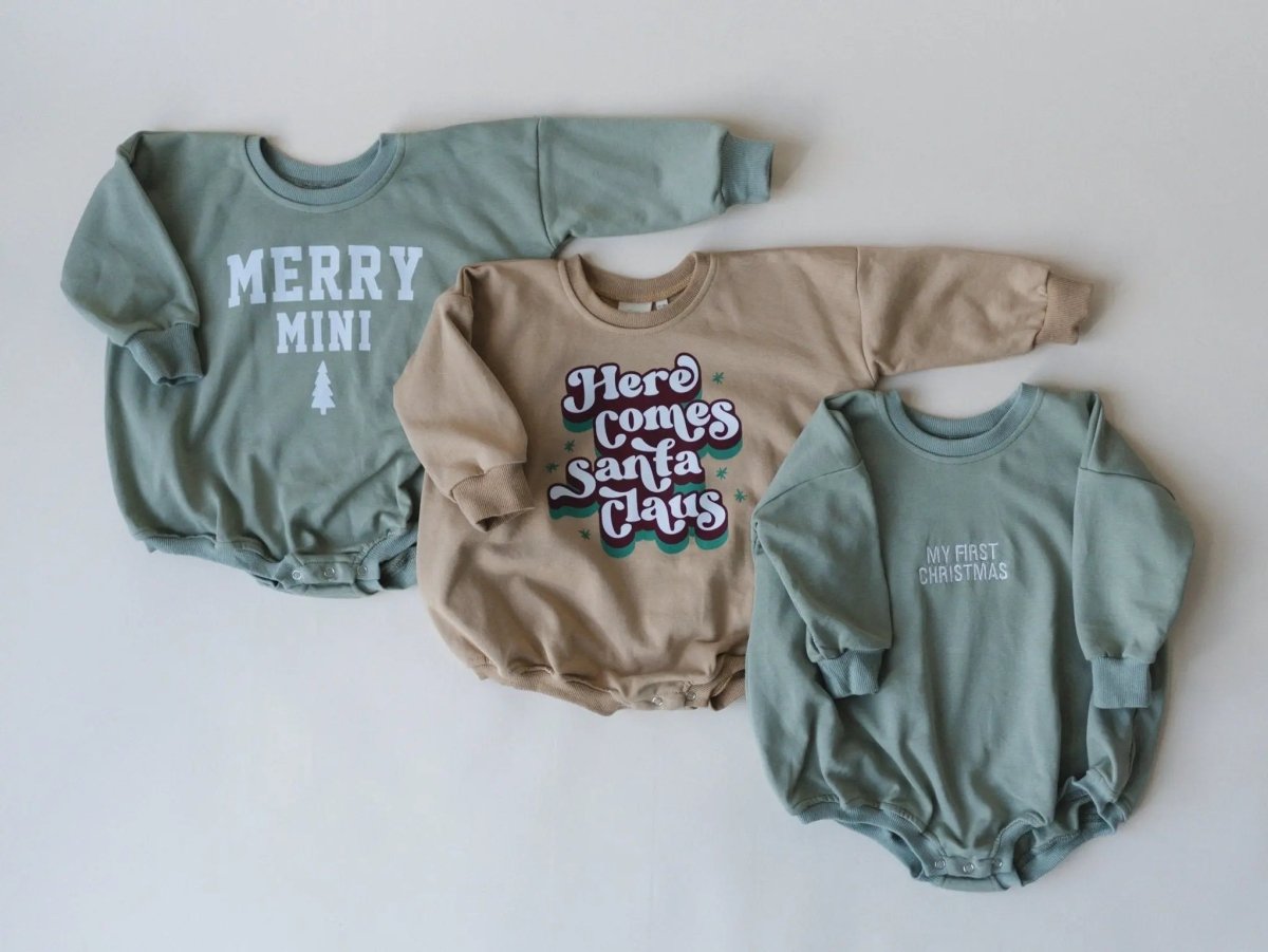 Little Joy Co. Merry Mini Christmas Sweatshirt Romper - Everetts Place Boutique - 