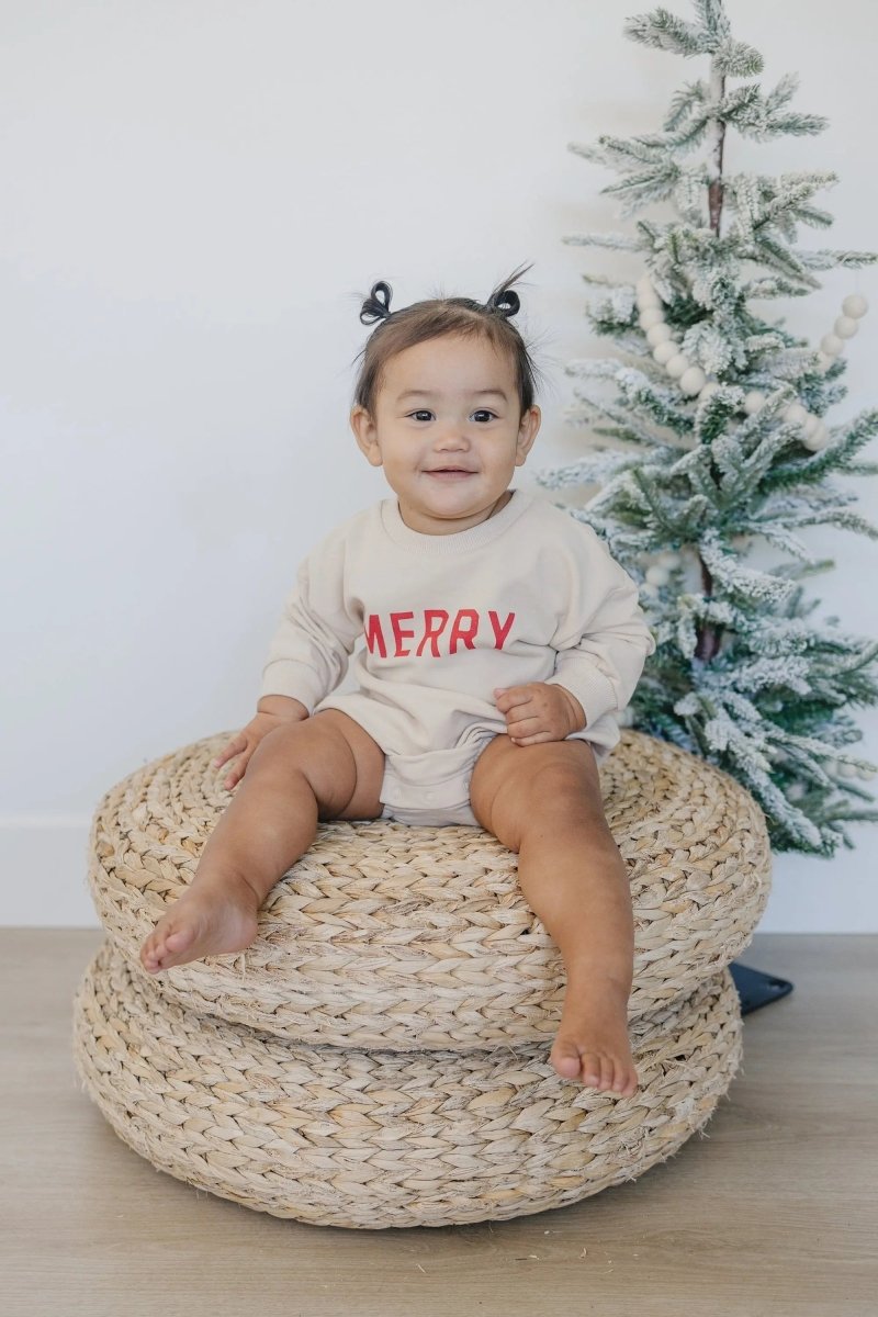 Little Joy Co. Merry Organic Cotton Sweatshirt Romper - Everetts Place Boutique - 
