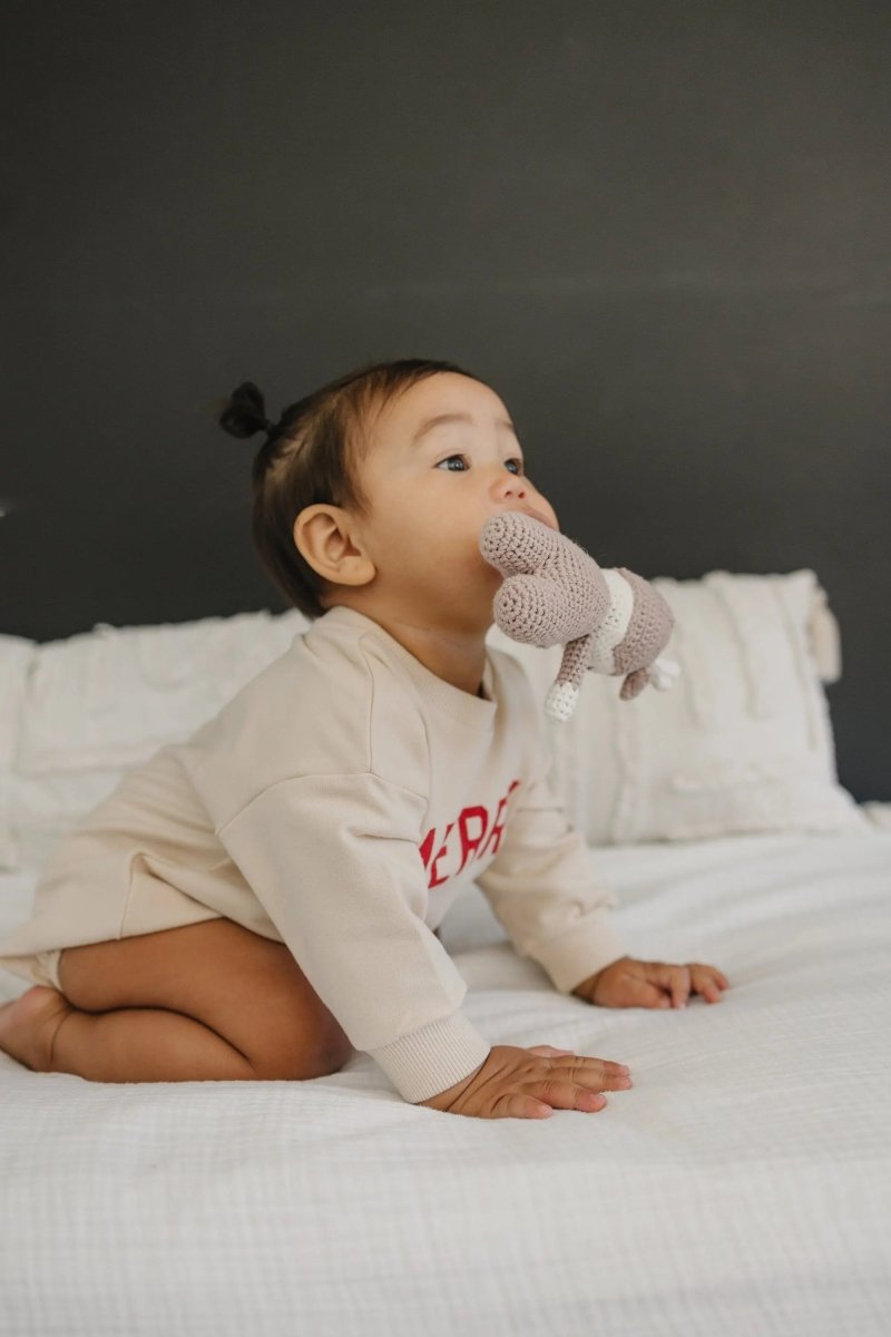Little Joy Co. Merry Organic Cotton Sweatshirt Romper - Everetts Place Boutique - 