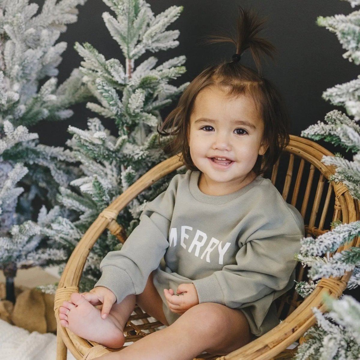 Little Joy Co. Merry Organic Cotton Sweatshirt Romper - Everetts Place Boutique - 