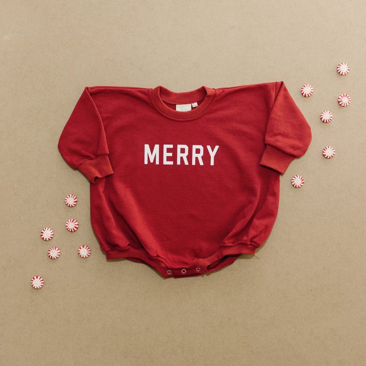 Little Joy Co. Merry Sweatshirt Romper - Everetts Place Boutique - 