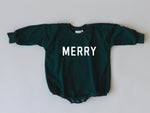 Little Joy Co. Merry Sweatshirt Romper - Everetts Place Boutique - 
