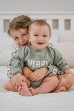 Little Joy Co. Merry Sweatshirt Romper - Everetts Place Boutique - 