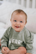 Little Joy Co. Merry Sweatshirt Romper - Everetts Place Boutique - 