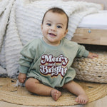Little Joy Co. Merry and Bright Sweatshirt Romper - Everetts Place Boutique - 