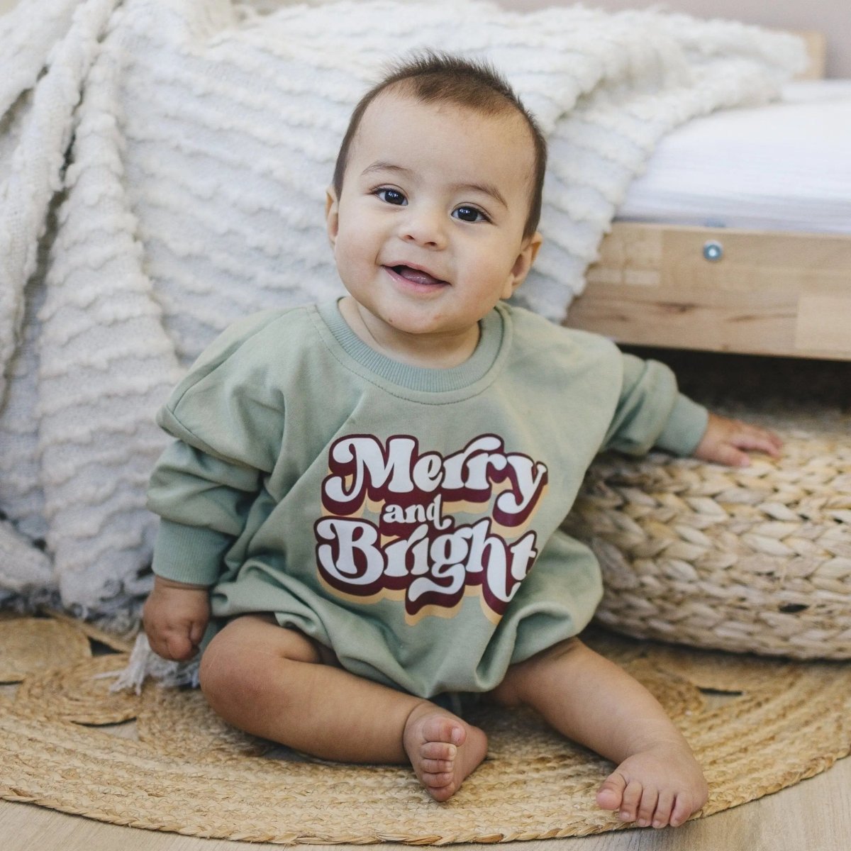 Little Joy Co. Merry and Bright Sweatshirt Romper - Everetts Place Boutique - 