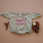 Little Joy Co. Merry and Bright Sweatshirt Romper - Everetts Place Boutique - 