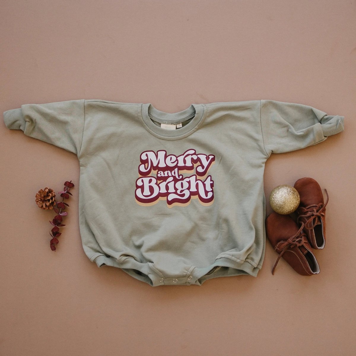 Little Joy Co. Merry and Bright Sweatshirt Romper - Everetts Place Boutique - 