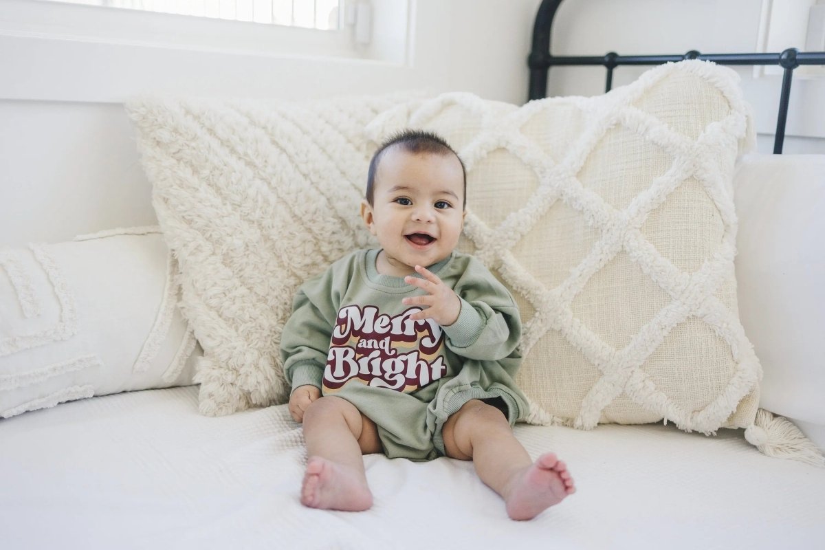 Little Joy Co. Merry and Bright Sweatshirt Romper - Everetts Place Boutique - 