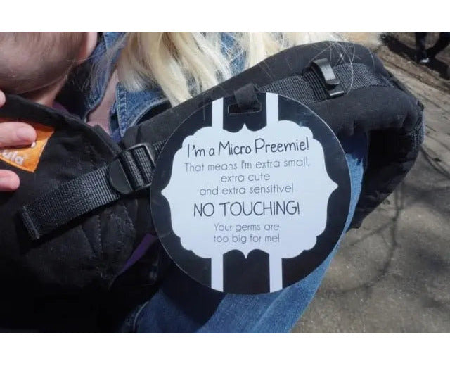 Three Little Tots Micro Preemie No Touching Car Seat Sign Tag (view 4 of 12)