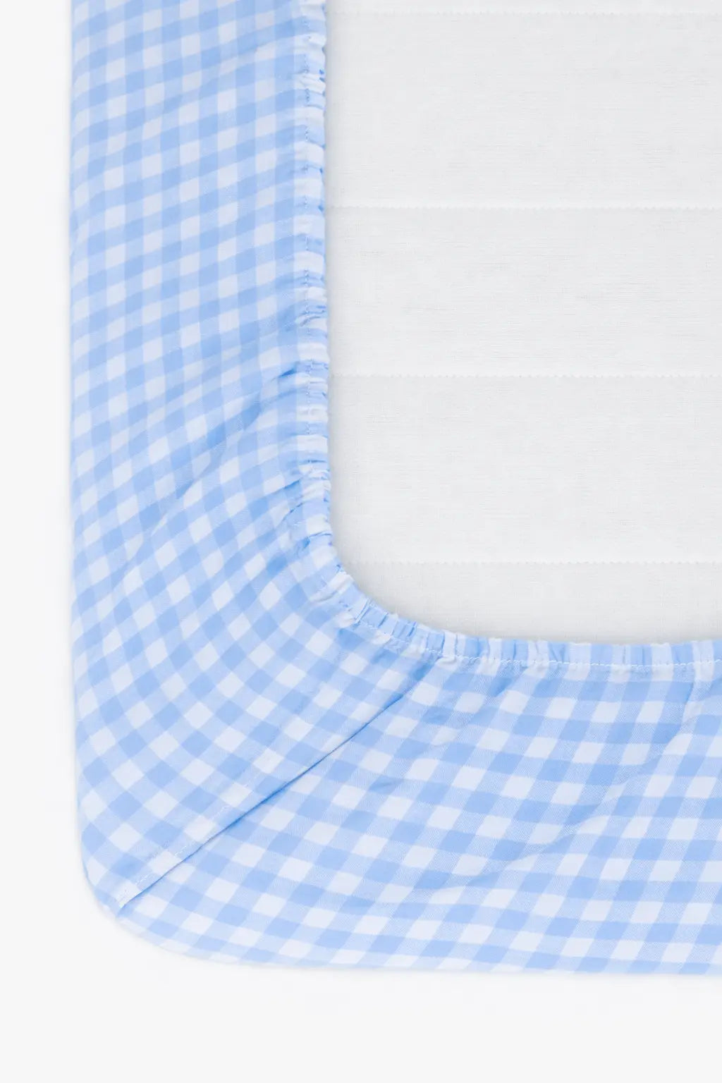 Midnight Blue Gingham Crib Sheet 100 Percent Cotton Fits Standard 52 X 28 Little Mae & Co 