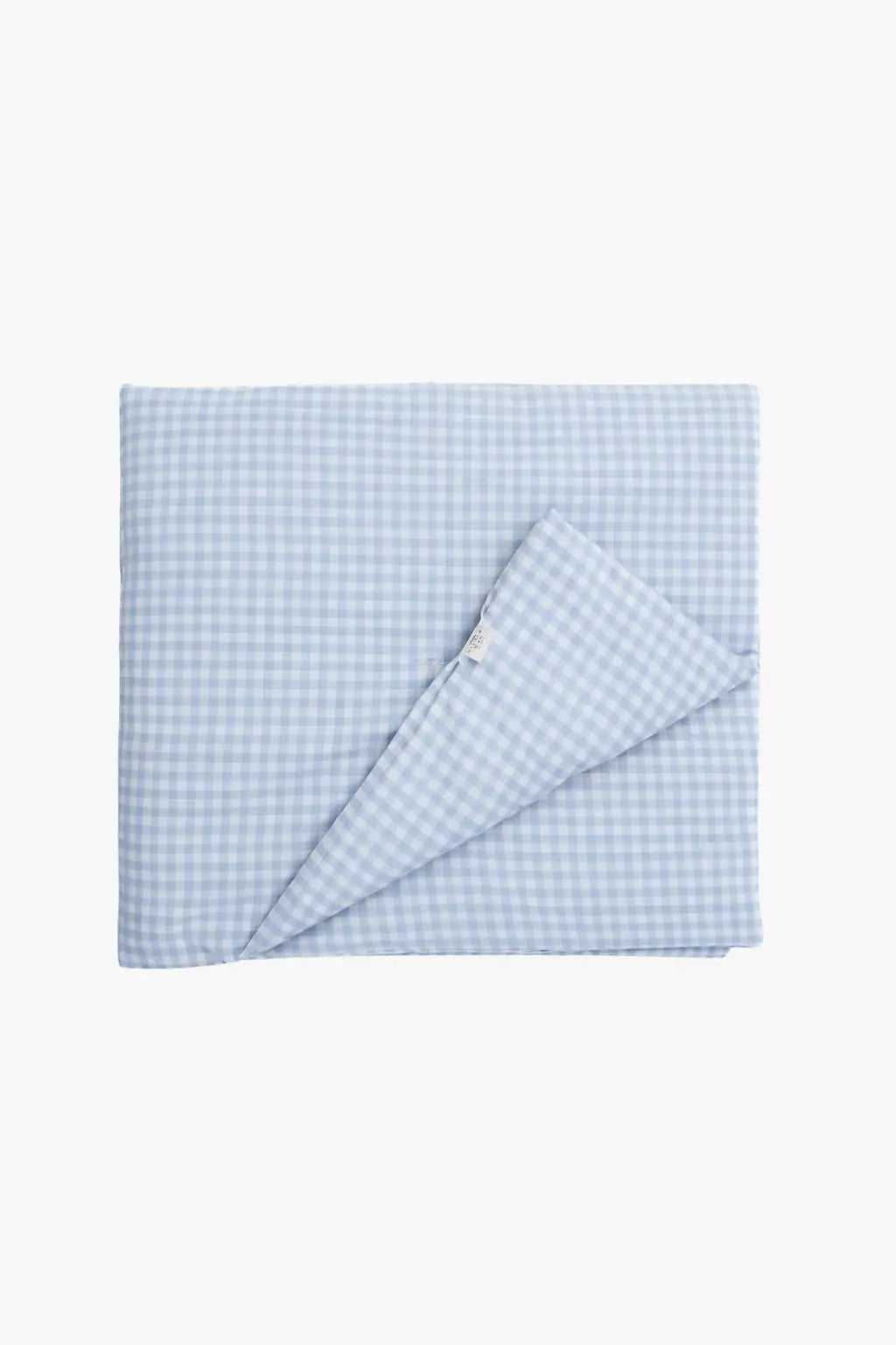 Midnight Blue Gingham Quilted Crib Blanket For Toddler Nursery Little Mae & Co 