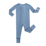 Luxie Charm Midnight Blue Zippered Baby Romper - Everetts Place Boutique - 