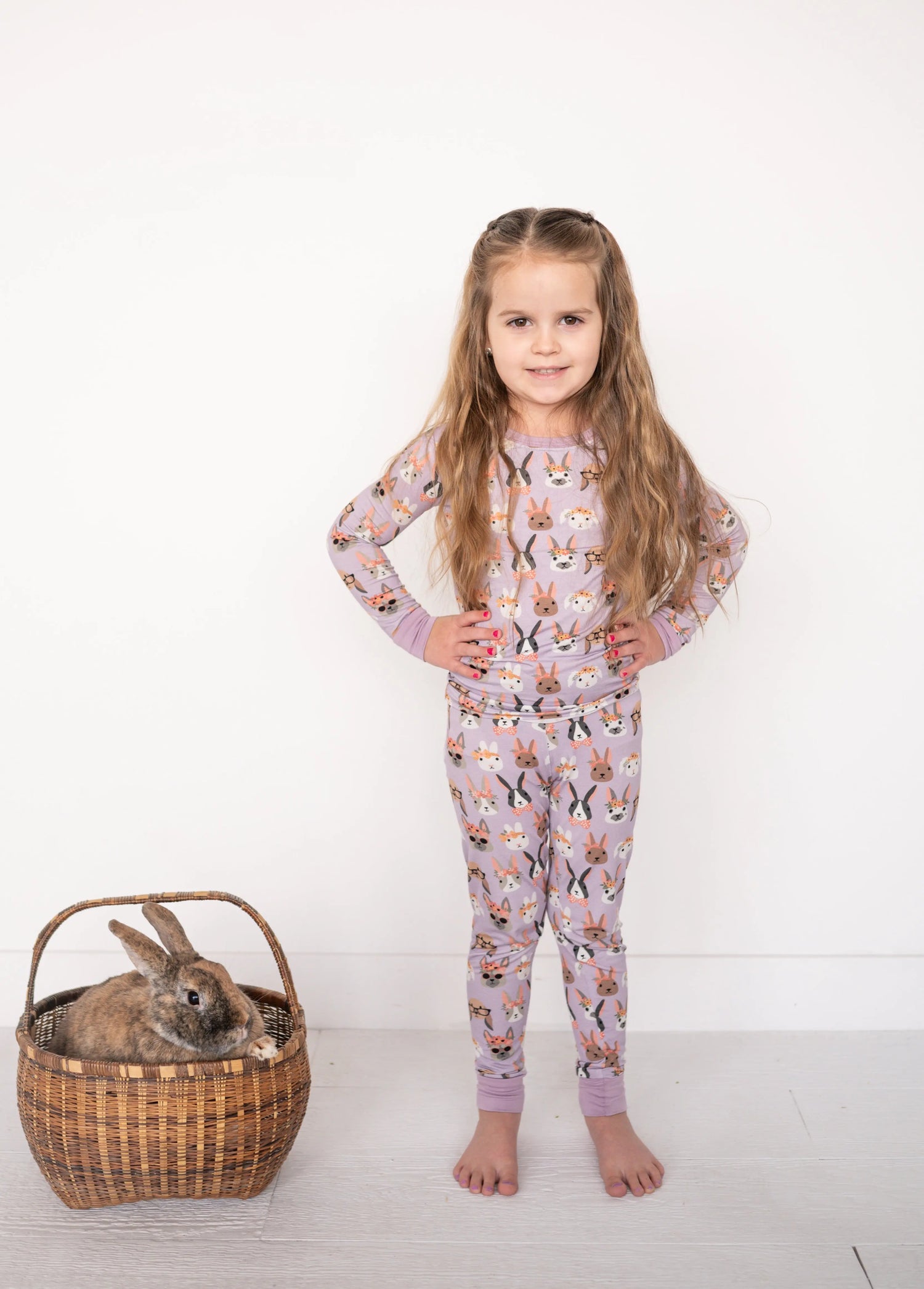 Dreamlet Midsummer Bunnies Long Sleeve Pajamas Two Piece Set - Apparel & Accessories > Clothing > Baby & Toddler Clothing > Baby & Toddler Sleepwear Two Piece PJs
