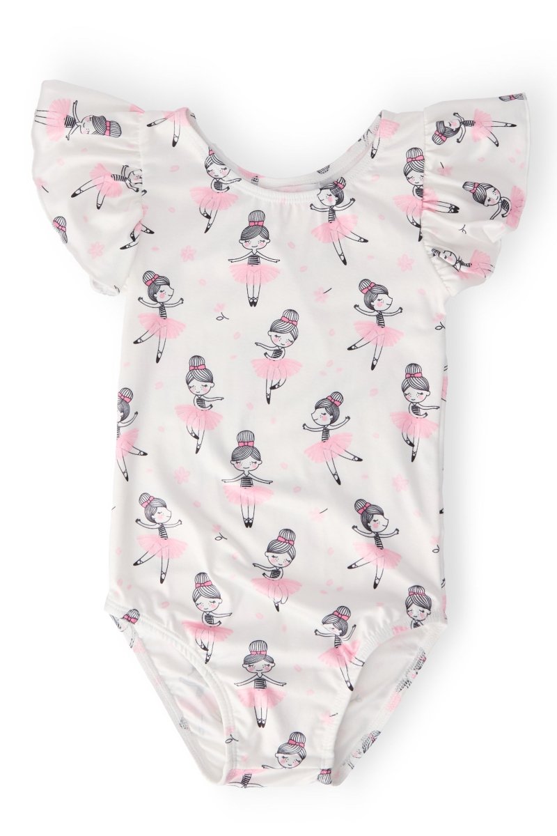 Mila & Rose ® Mila And Rose Ballerina Flutter Sleeve Leotard For Girls - Everetts Place Boutique - 