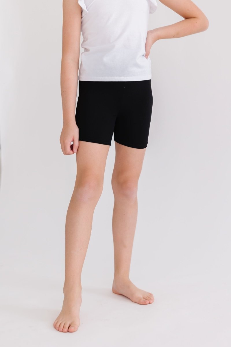 Mila & Rose ® Mila And Rose Black Twirl Shorts High Waisted Layering - Everetts Place Boutique - 