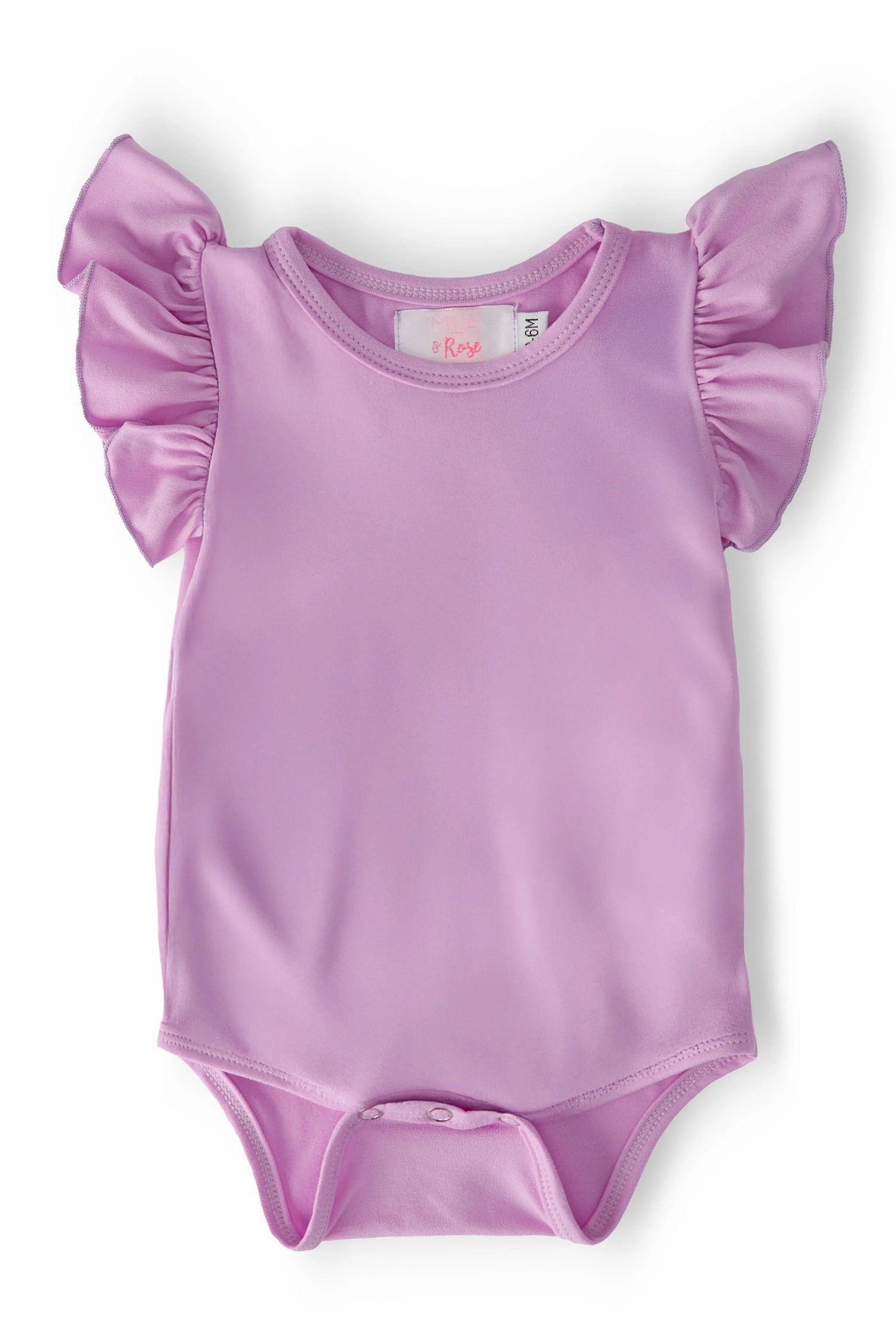 Mila And Rose Bright Lilac Short Sleeve Flutter Bodysuit Mila & Rose ® Everetts Place: Online Boutique