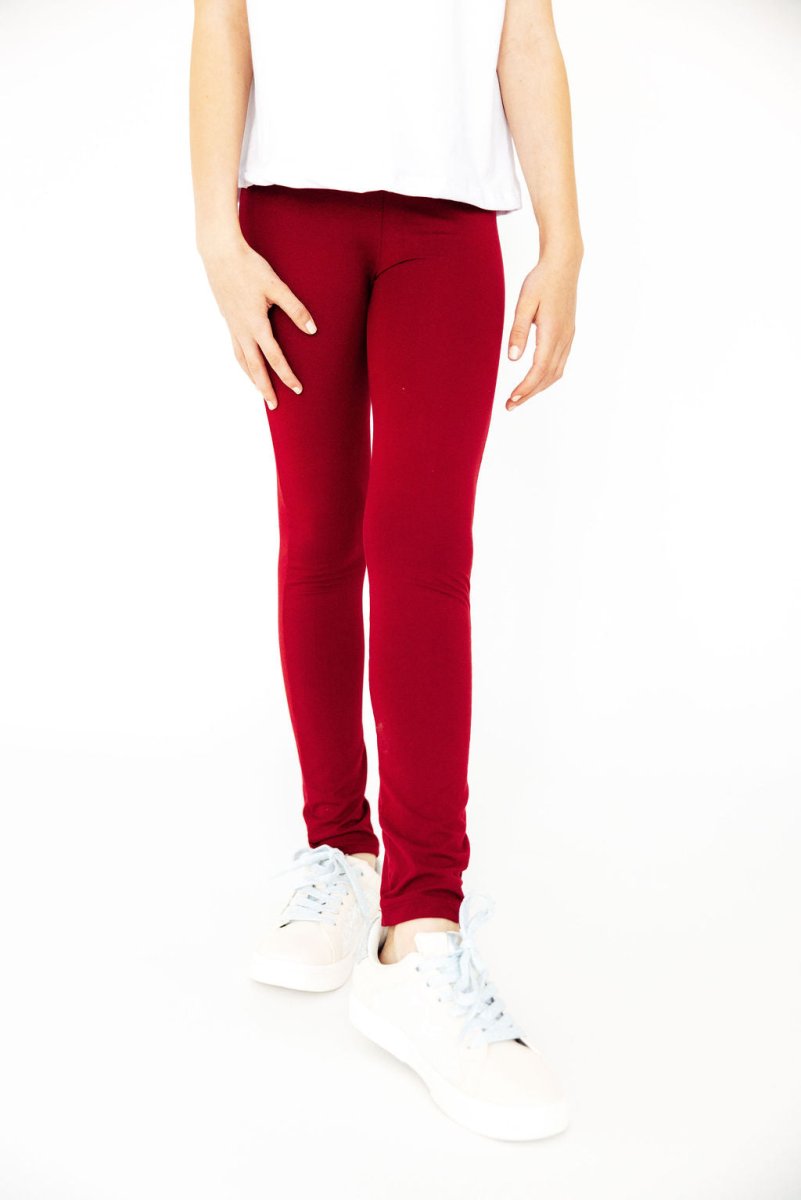 Mila & Rose ® Mila And Rose Burgundy High Waisted Leggings For Layering - Everetts Place Boutique - 