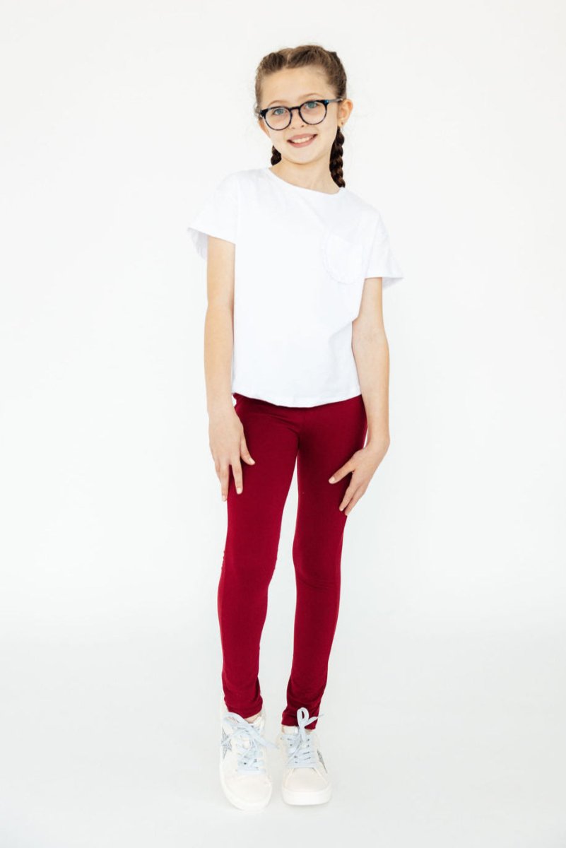 Mila & Rose ® Mila And Rose Burgundy High Waisted Leggings For Layering - Everetts Place Boutique - 