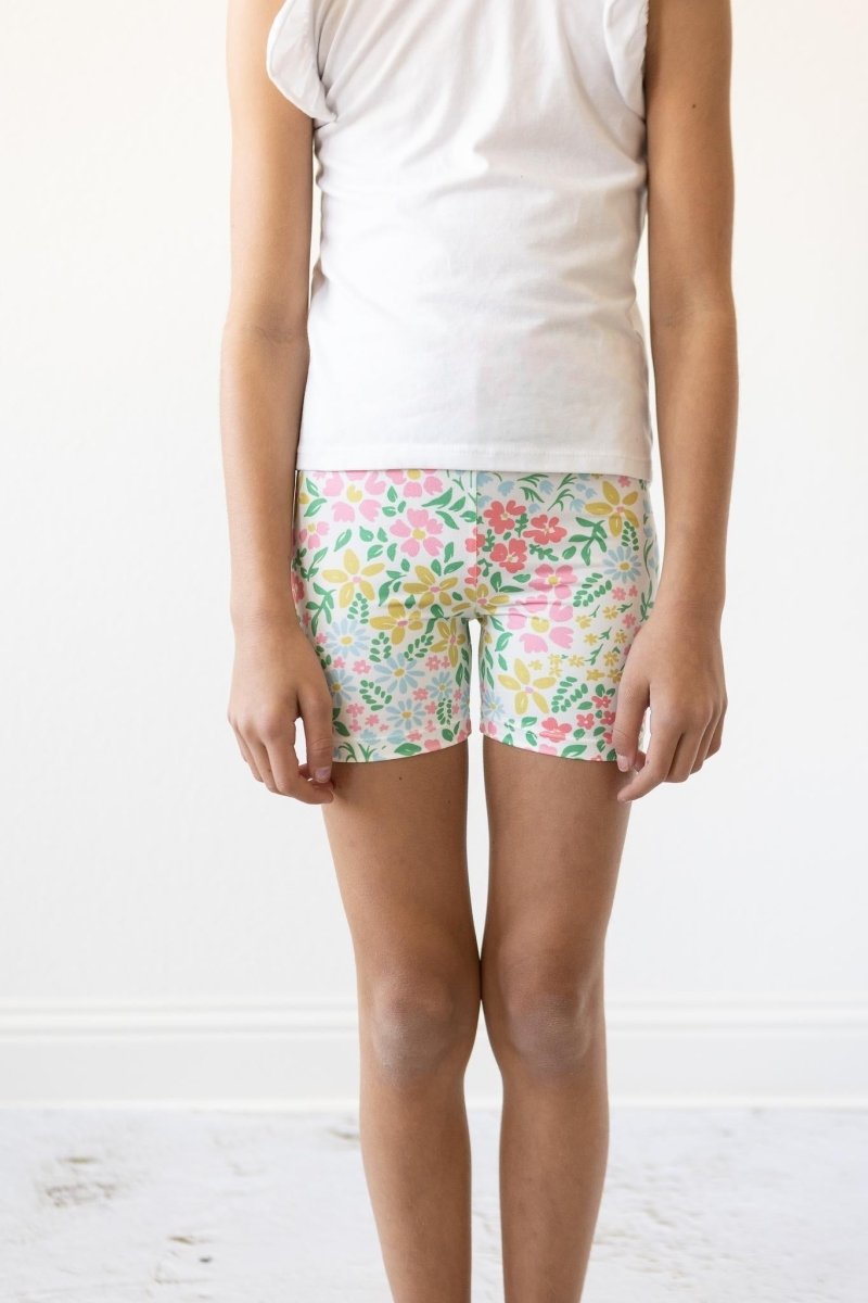 Mila & Rose ® Mila And Rose Daffodils Twirl Shorts High Waisted Girls - Everetts Place Boutique - 