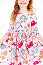 Mila & Rose ® Mila And Rose Long Sleeve Pocket Twirl Dress For Girls - Everetts Place Boutique - 