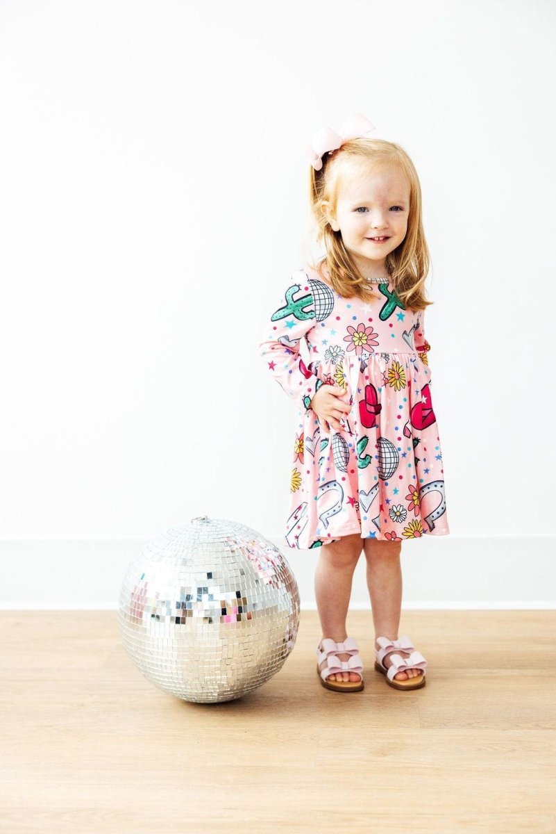 Mila & Rose ® Mila And Rose Long Sleeve Pocket Twirl Dress For Girls - Everetts Place Boutique - 