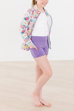 Mila & Rose ® Mila And Rose Playful Purple Active Shorty Shorts For Dance - Everetts Place Boutique - 