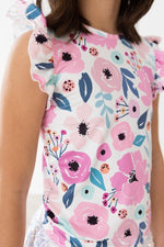 Mila & Rose ® Mila And Rose Pretty Purple Short Sleeve Ruffle Tee - Everetts Place Boutique - 