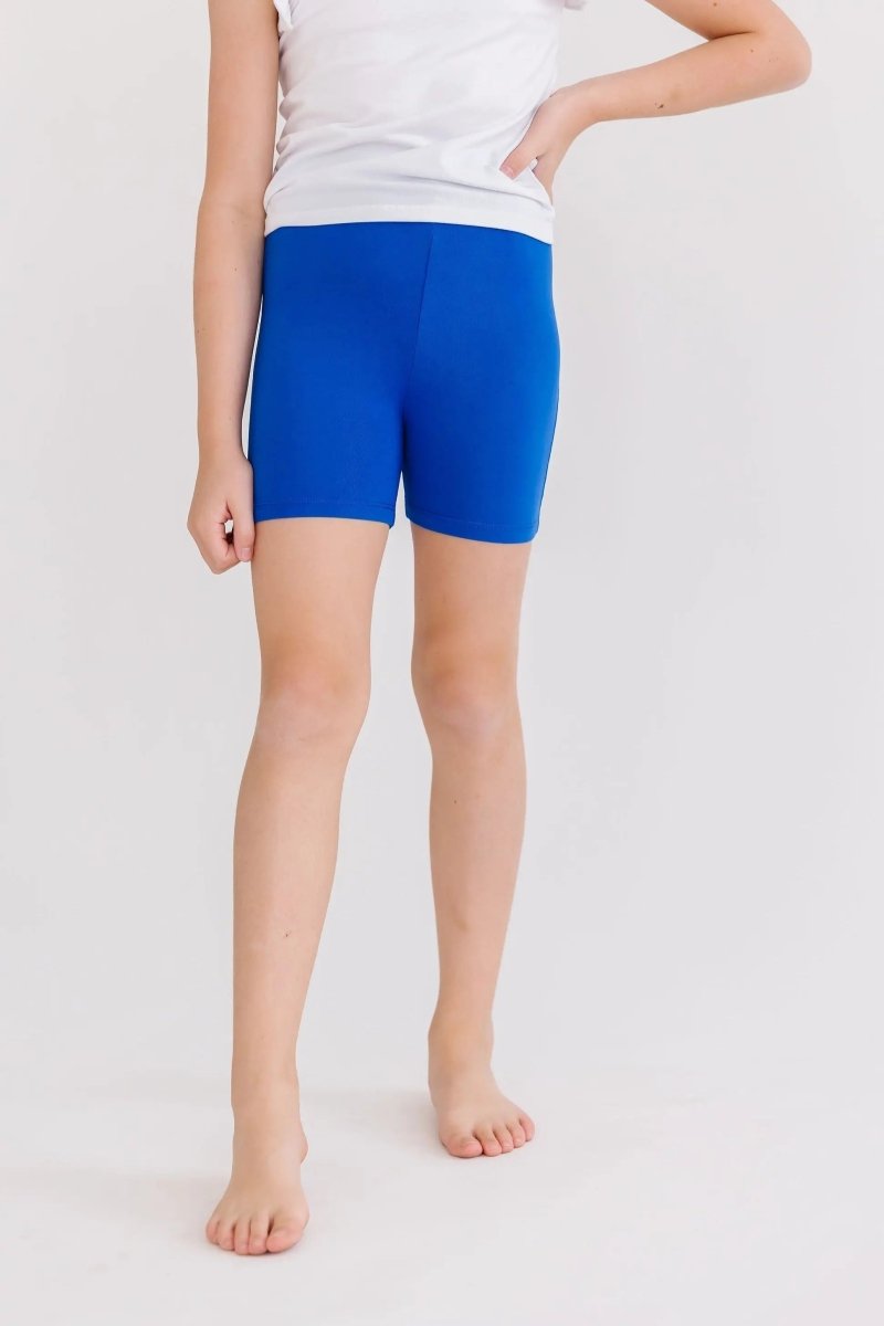 Mila & Rose ® Mila And Rose Royal Blue Twirl Shorts High Waisted Layering - Everetts Place Boutique - 