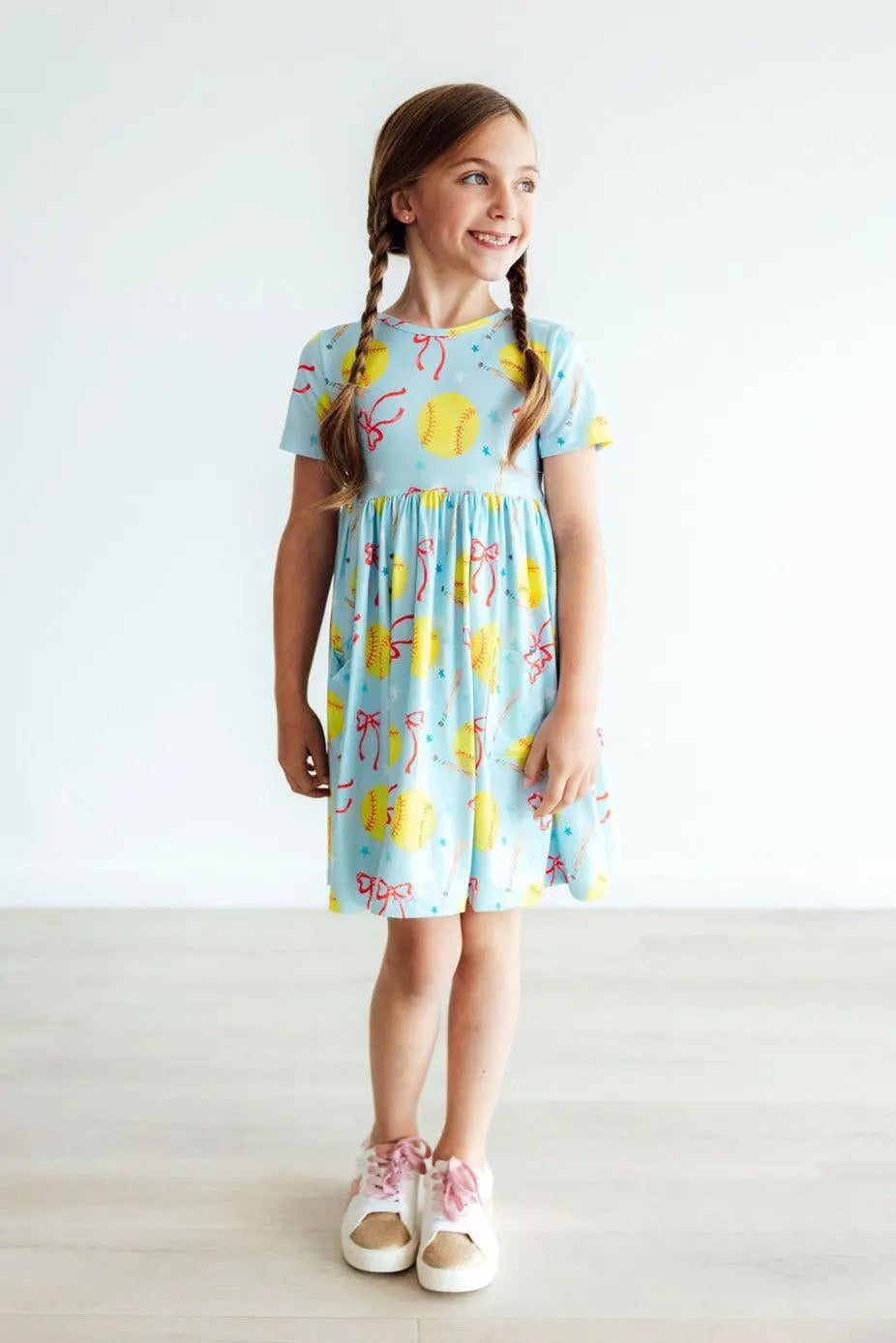 Mila And Rose Softball Sweetie Pocket Twirl Dress Kids Mila & Rose ® Everetts Place: Online Boutique