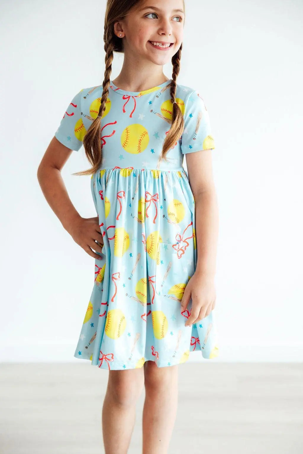 Mila And Rose Softball Sweetie Pocket Twirl Dress Kids Mila & Rose ® Everetts Place: Online Boutique