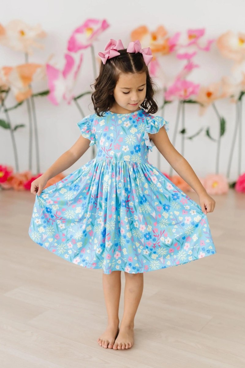 Mila & Rose ® Mila And Rose Spring Splendor Flutter Sleeve Twirl Dress - Everetts Place Boutique - 