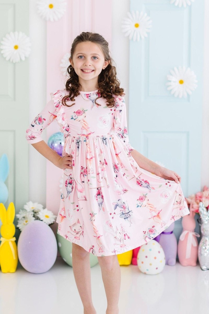 Mila & Rose ® Mila Rose Ballet Beauties Ruffle Twirl Dress for Girls - Everetts Place Boutique - 