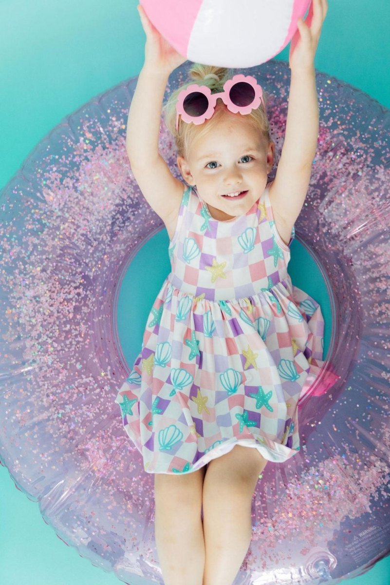 Mila & Rose ® Mila Rose Beach Days Tank Twirl Dress Toddler Easy Wash - Everetts Place Boutique - 