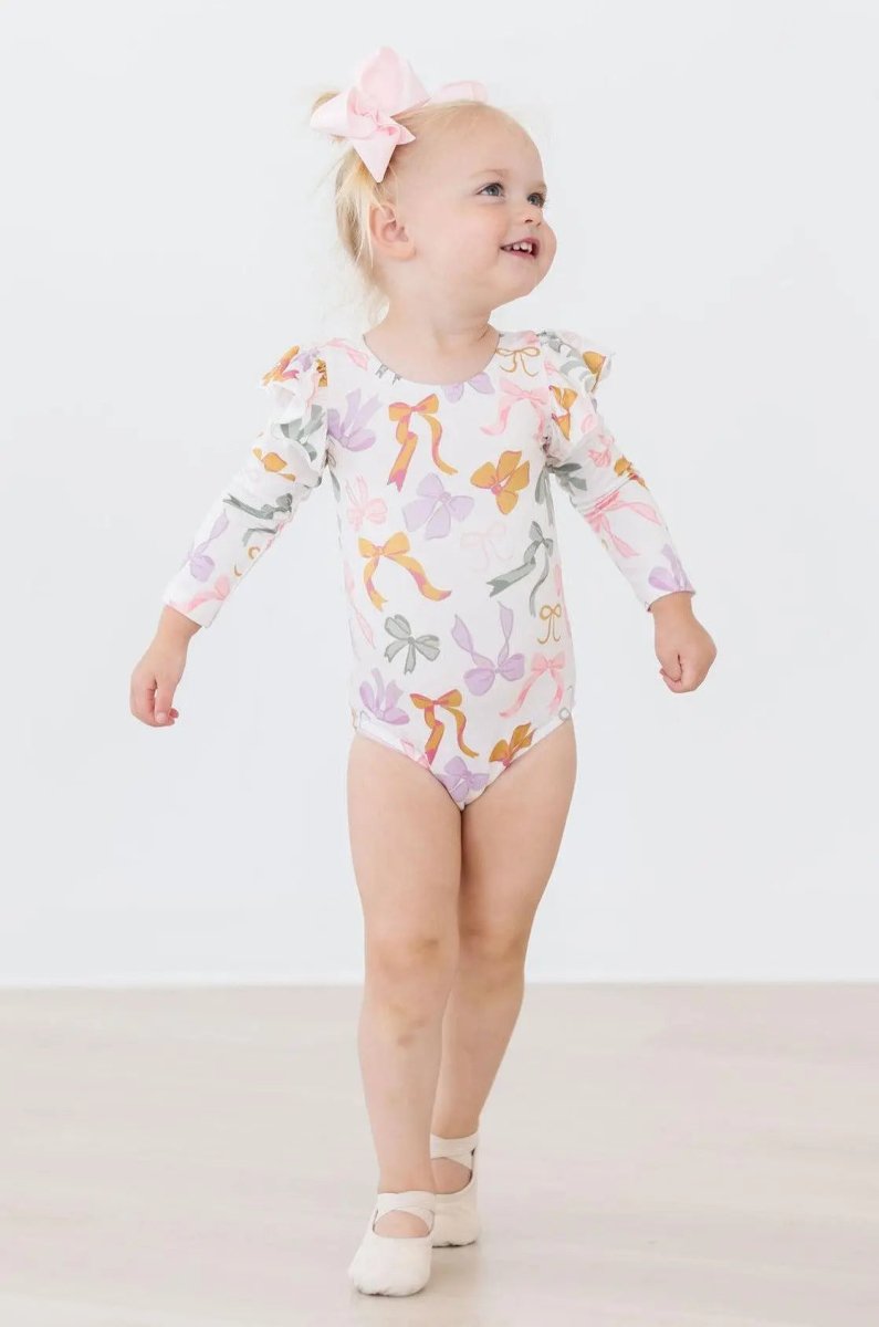 Mila & Rose ® Mila Rose Boho Bows Long Sleeve Flutter Leotard Dancewear - Everetts Place Boutique - 