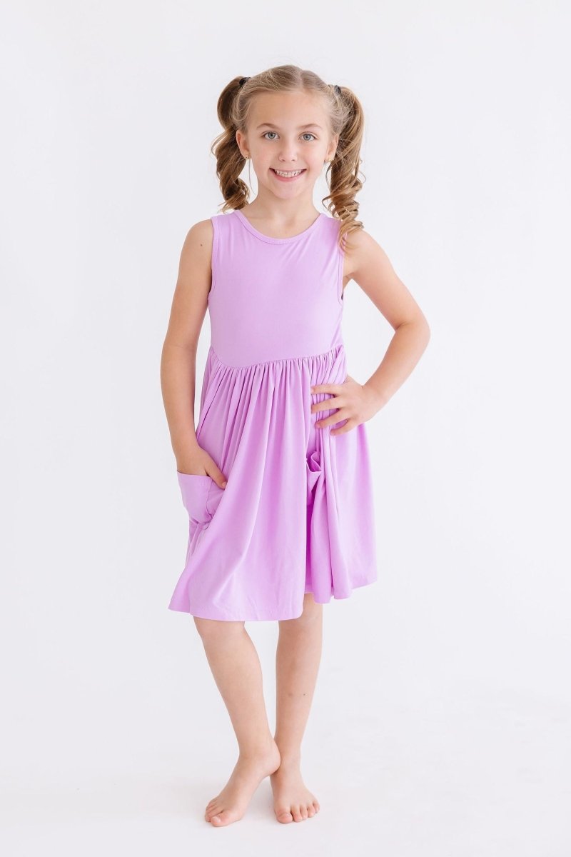 Mila & Rose ® Mila Rose Bright Lilac Tank Twirl Dress For Toddler Girls - Everetts Place Boutique - 
