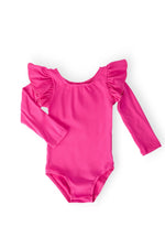 Mila & Rose ® Mila Rose Hot Pink Long Sleeve Flutter Leotard For Girls - Apparel & Accessories > Clothing > Activewear > Dance Dresses, Skirts & Costumes Flutter Leotard L/S