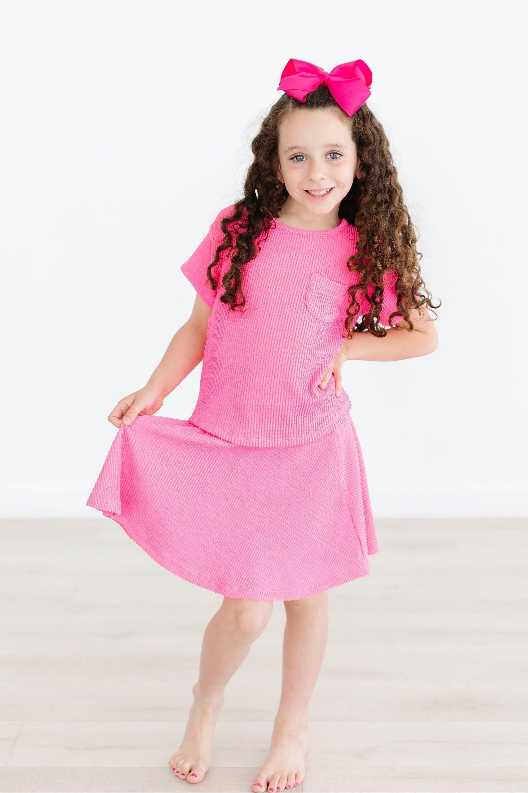 Mila Rose Neon Pink Scrunchy Twirl Skort With Shorts Mila & Rose ® Everetts Place: Online Boutique
