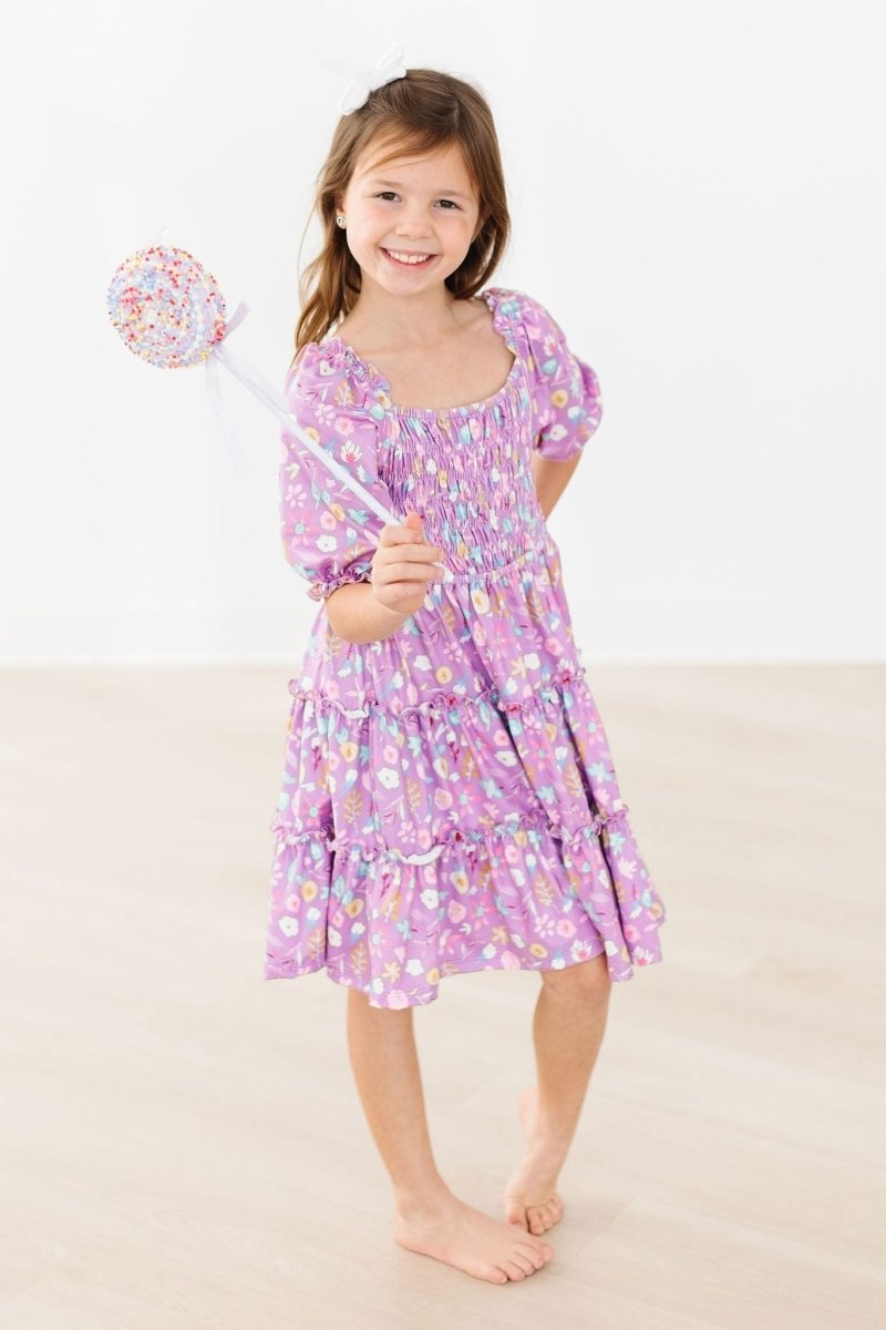 Mila & Rose ® Mila Rose Playful Posy Smocked Ruffle Dress For Girls - Everetts Place Boutique - 