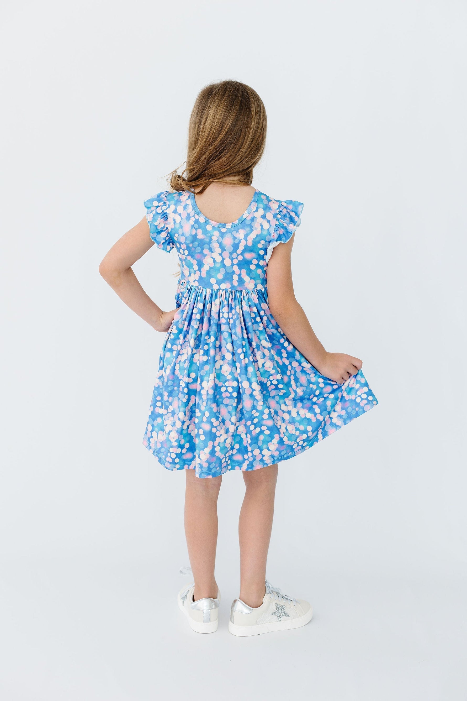 Mila Rose Shimmer Shine Flutter Sleeve Twirl Dress Toddlers Mila & Rose ® Everetts Place: Online Boutique