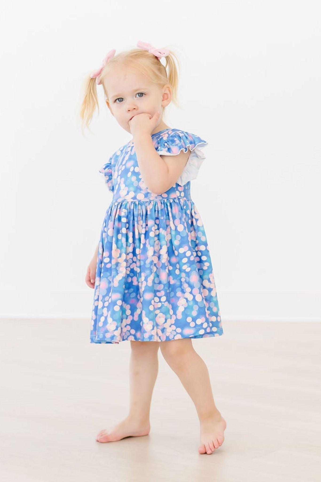 Mila Rose Shimmer Shine Flutter Sleeve Twirl Dress Toddlers Mila & Rose ® Everetts Place: Online Boutique