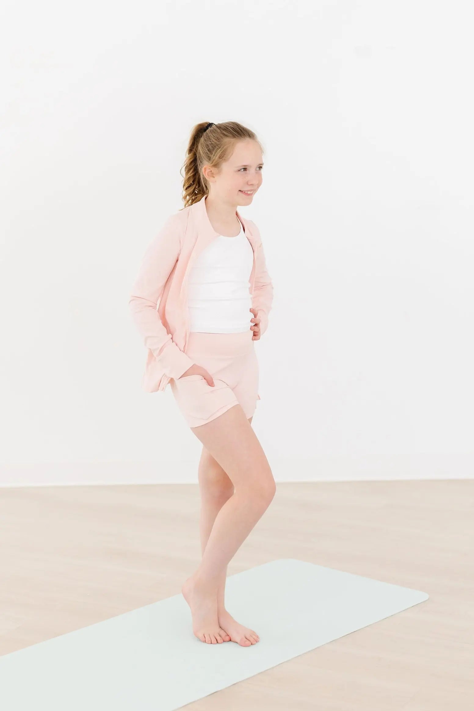 Mila Rose Zen Pink Active Shorty Shorts For Yoga And Dance Mila & Rose ® Everetts Place: Online Boutique