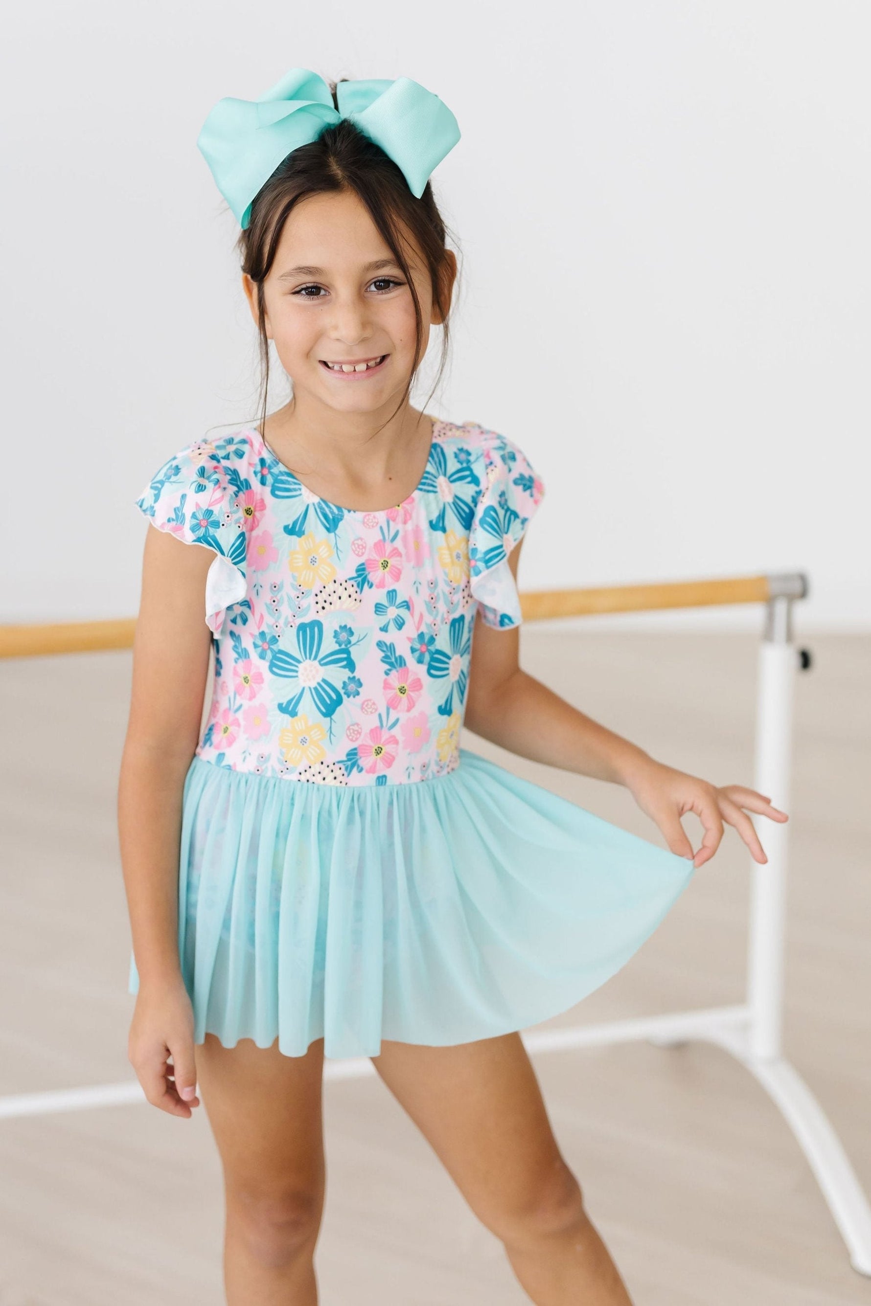 Mila and Rose Floral Garden Short Sleeve Twirl Leotard Mila & Rose ® Everetts Place: Online Boutique