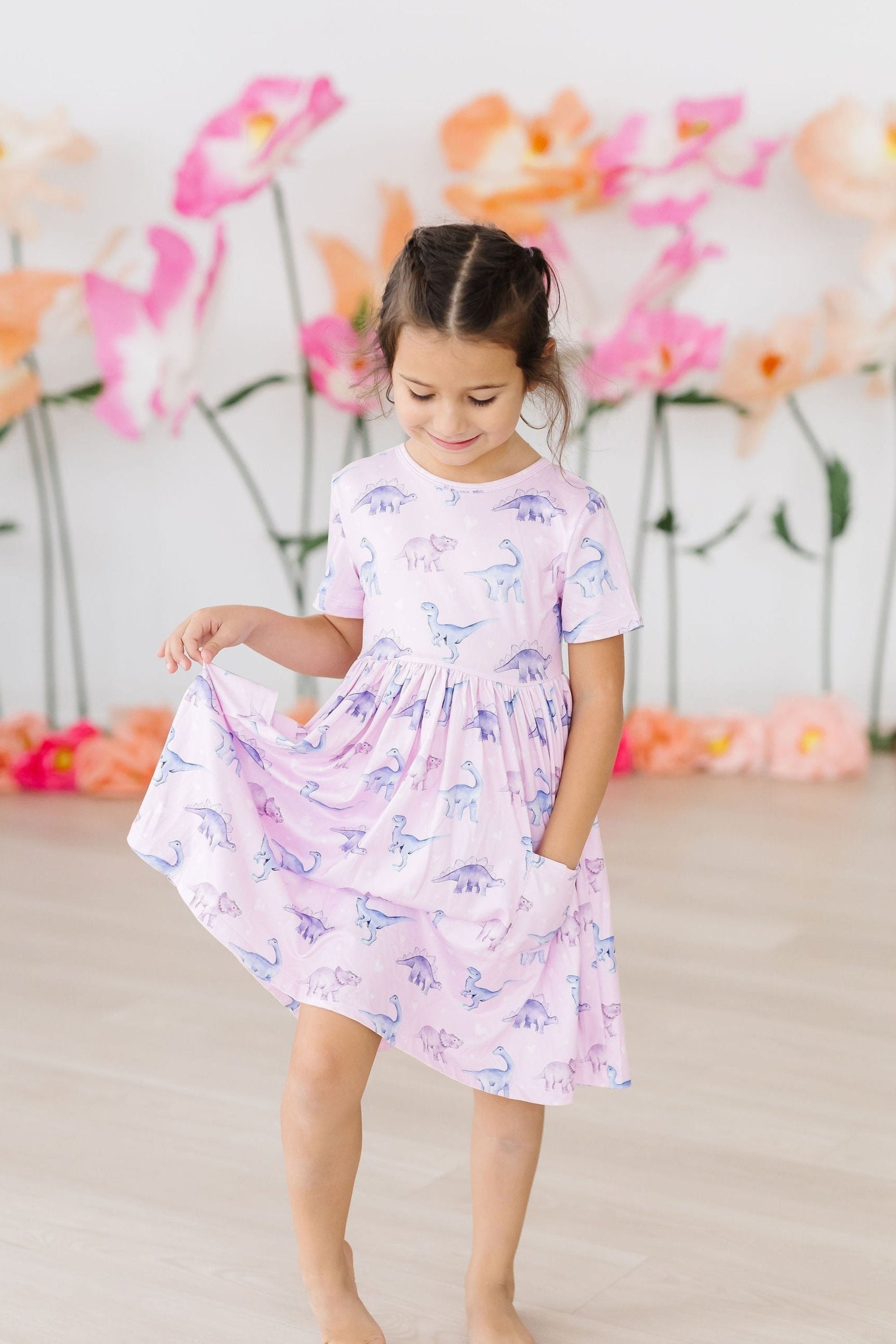 Mila and Rose Jurassic Joy Short Sleeve Pocket Twirl Dress Mila & Rose ® Everetts Place: Online Boutique