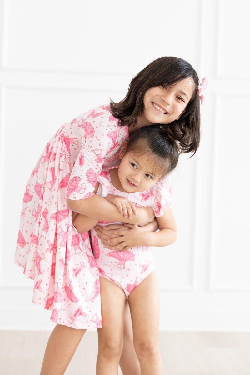 Mila & Rose ® Mila and Rose Pirouette Flutter Sleeve Leotard for Toddlers - Everetts Place Boutique - 