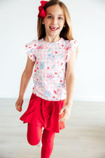 Mila & Rose ® Mila and Rose School Days Short Sleeve Ruffle Tee for Girls - Everetts Place Boutique - 