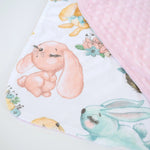 Mini Minky Blanket Bunnies Honey Lemonade 