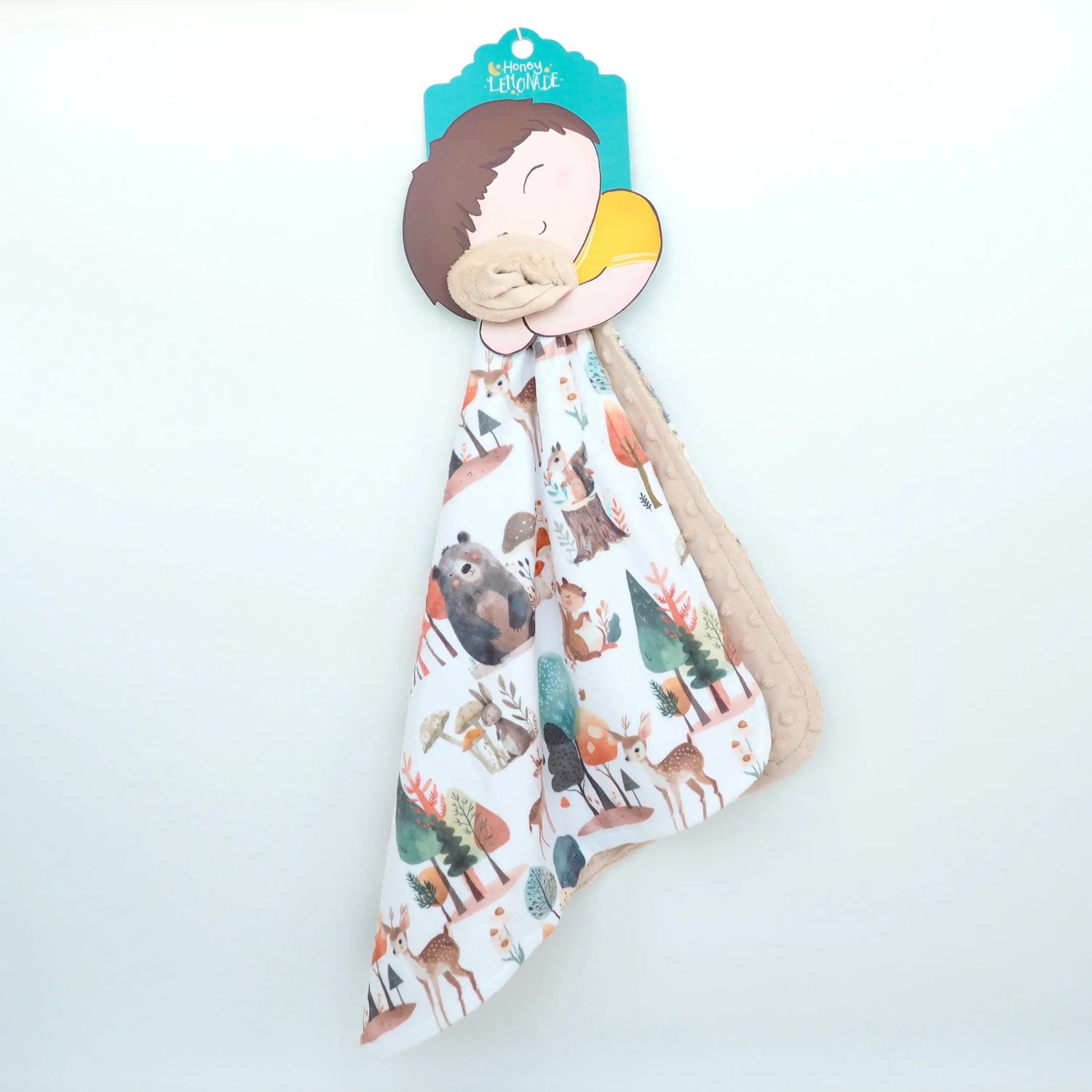 Mini Minky Blanket Enchanted Forest Honey Lemonade 