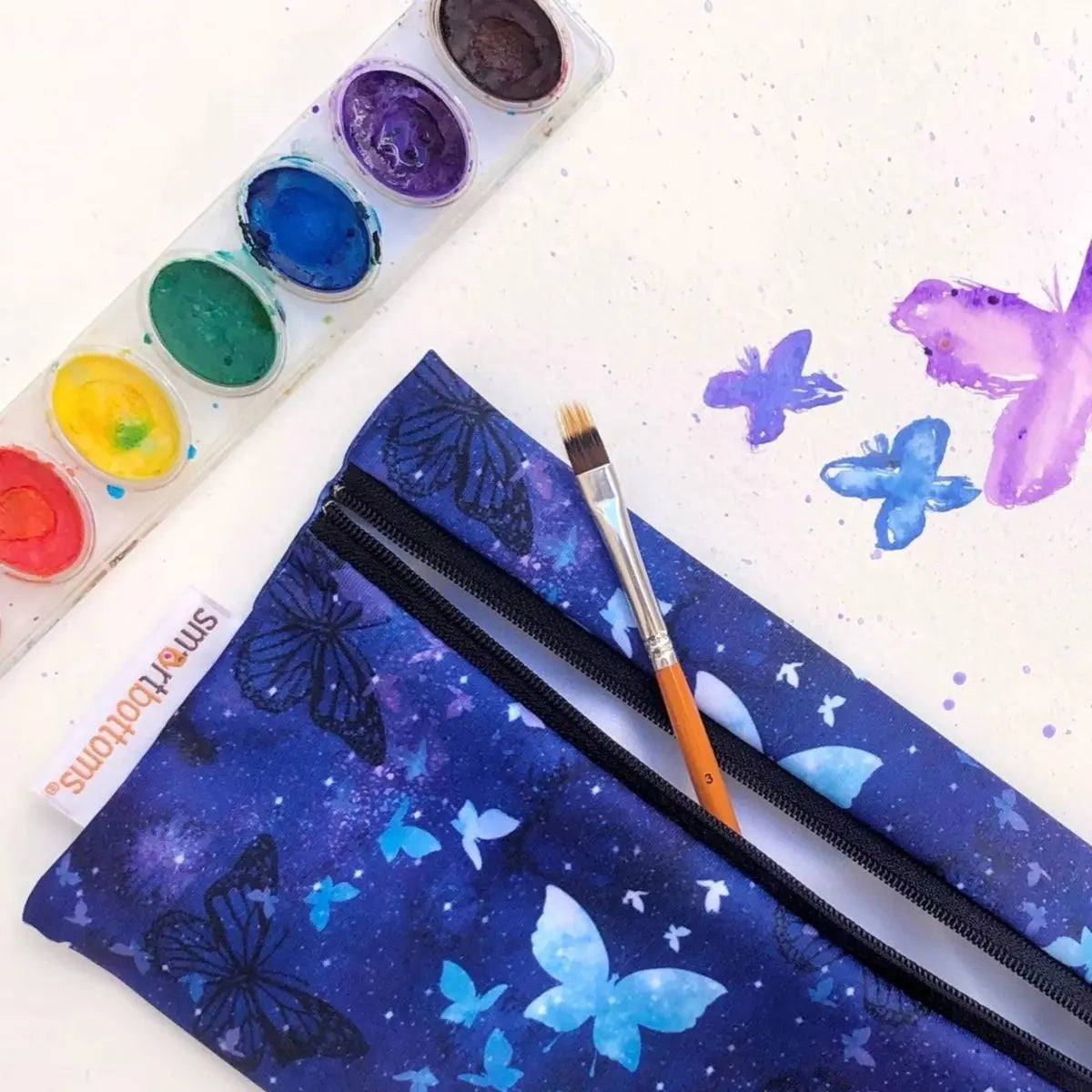 Mini Wet Bag - Little Wings - Office supplies, Pencil case, Stationery, Writing implement, Purple | Everetts Place